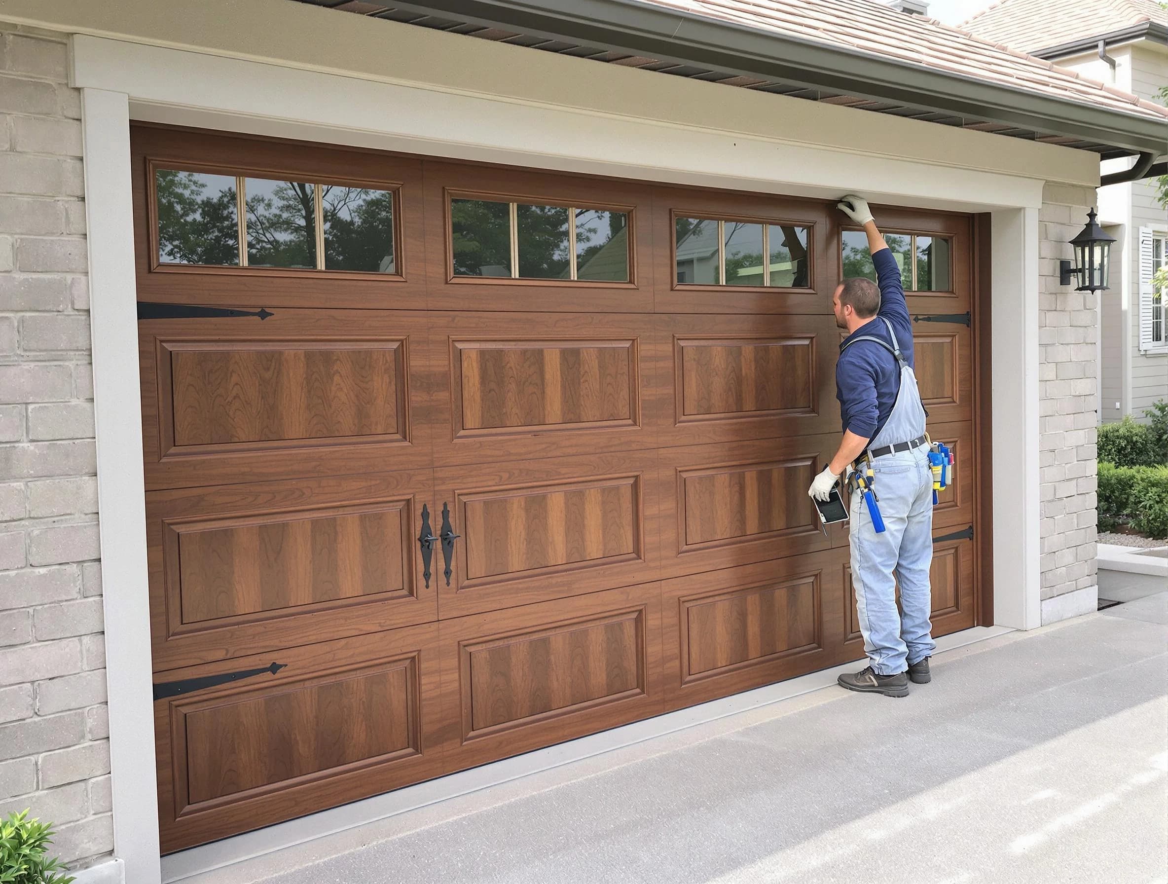 Custom garage door showcase by Westerville Garage Door Repair in Westerville