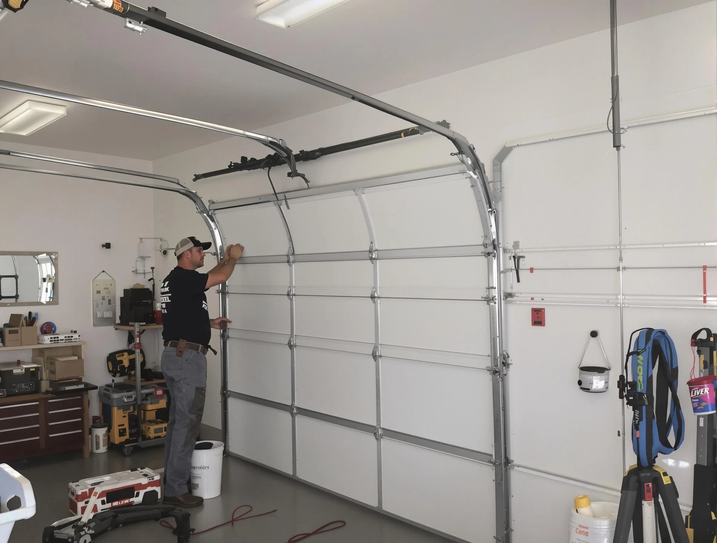 Westerville Garage Door Repair team installing new garage door in Westerville