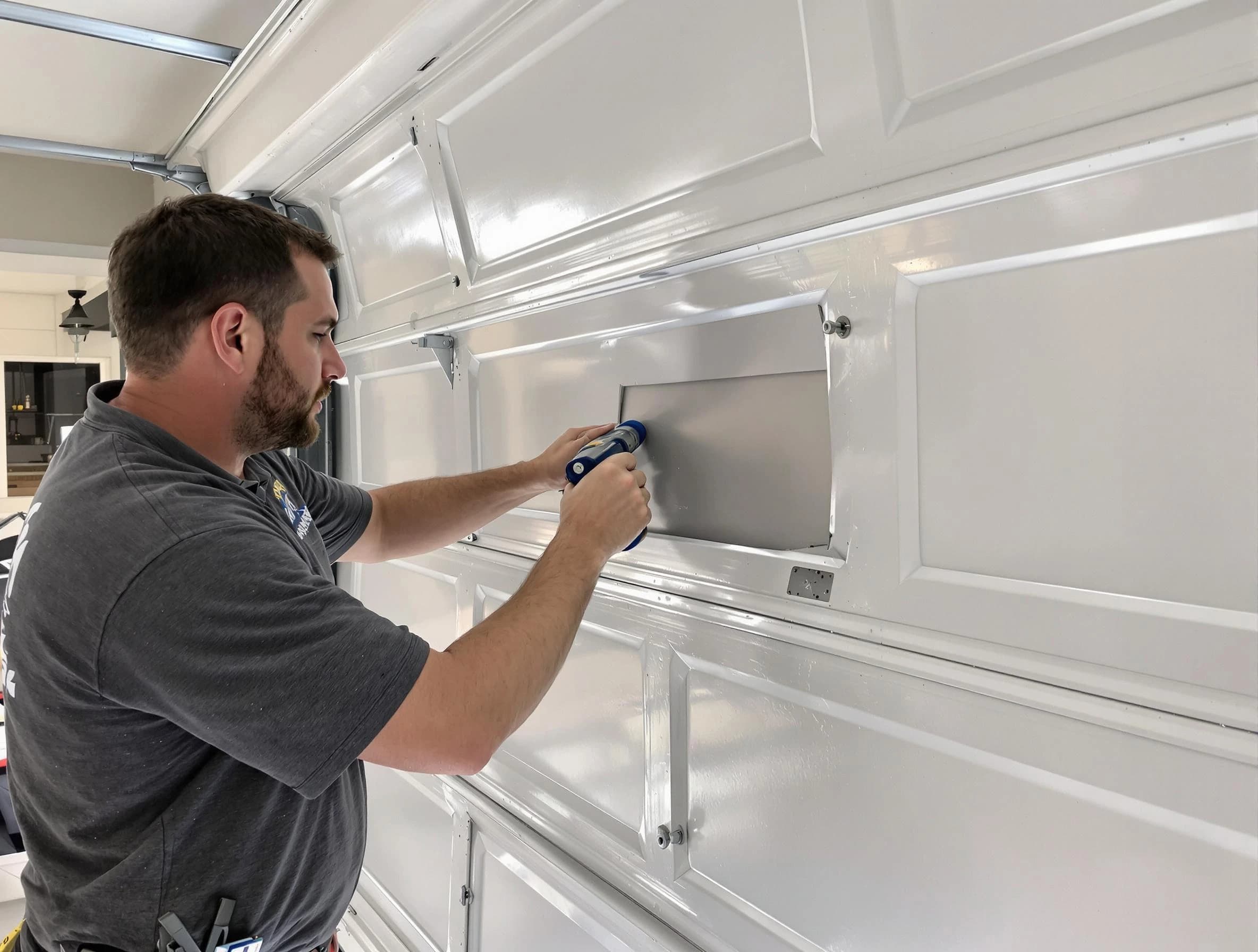 Garage door panel repair by Westerville Garage Door Repair in Westerville
