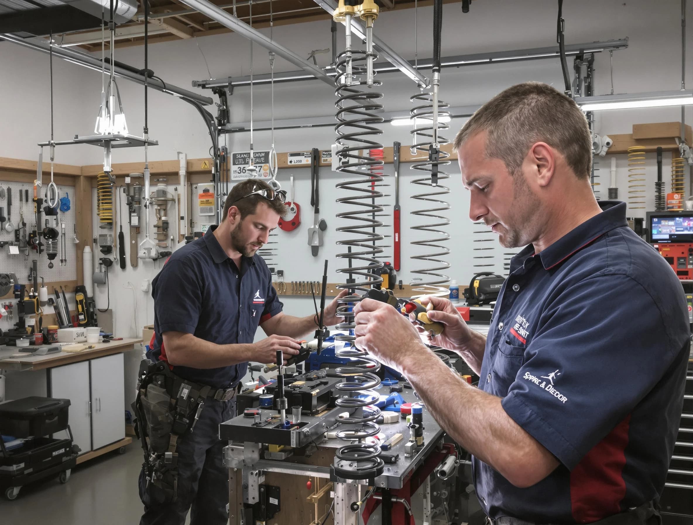 Garage door spring repair service by Westerville Garage Door Repair in Westerville